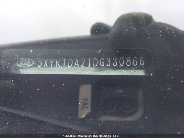 12614503 :رقم المزاد ، 5XYKTDA21DG330866 vin ، 2013 Kia Sorento Lx مزاد بيع