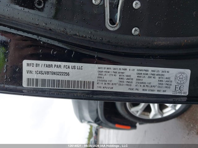 1C4SJVBT6NS222256 Jeep Wagoneer Series Ii