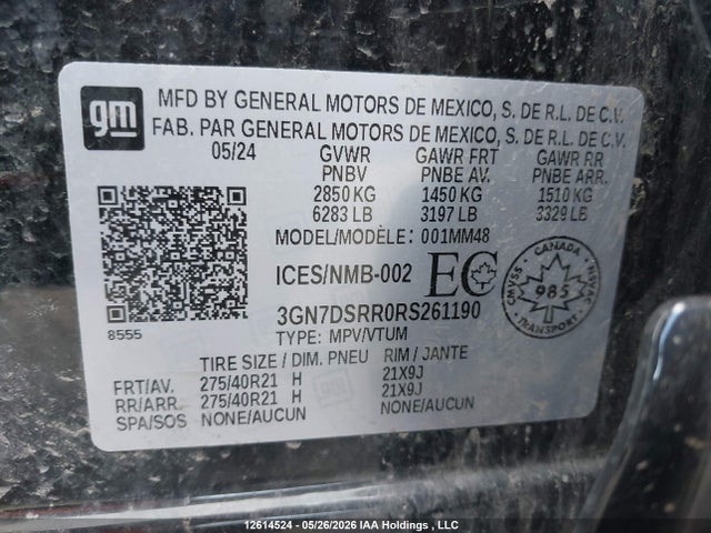 Продажа на аукционе авто 2024 Chevrolet Equinox 2rs, vin: 3GN7DSRR0RS261190, номер лота: 12614524