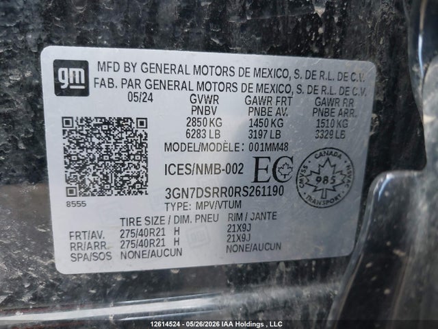 Продажа на аукционе авто 2024 Chevrolet Equinox 2rs, vin: 3GN7DSRR0RS261190, номер лота: 12614524