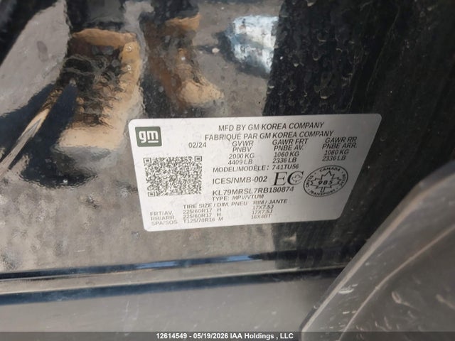 Aukcja sprzedaży 2024 Chevrolet Trailblazer Lt, vin: KL79MRSL7RB180874, numer aukcji: 12614549