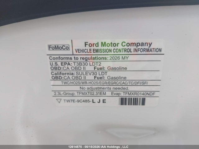2026 Ford Bronco Big Bend მანქანა იყიდება აუქციონზე, vin: 1FMDE7BH8TLA85408, აუქციონის ნომერი: 12614575