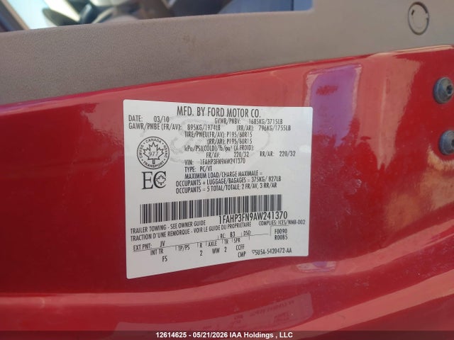 Продажа на аукционе авто 2010 Ford Focus Se, vin: 1FAHP3FN9AW241370, номер лота: 12614625