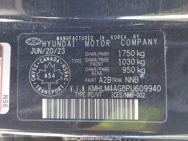 KMHLM4AG8PU609940 Hyundai Elantra Preferred Ivt With Tech Package