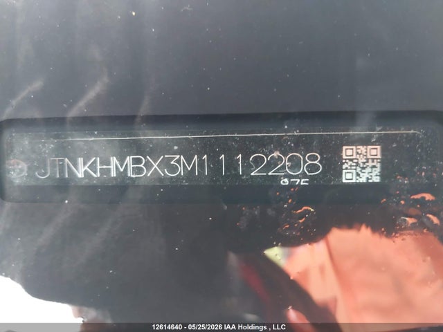 12614640 :رقم المزاد ، JTNKHMBX3M1112208 vin ، 2021 Toyota C-hr مزاد بيع