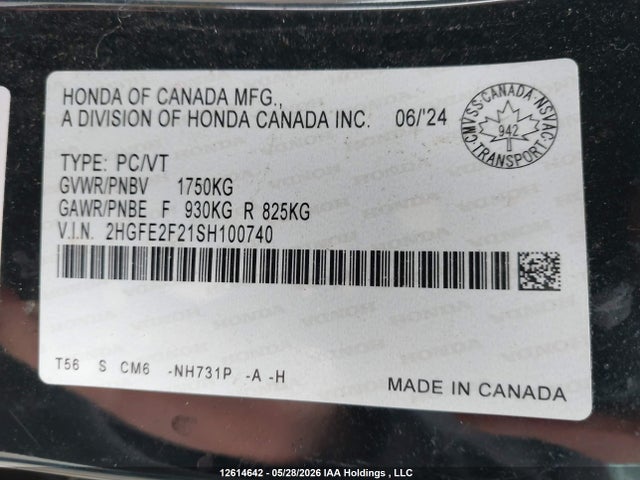 Honda Civic Lx 2025 2HGFE2F21SH100740 Image 18