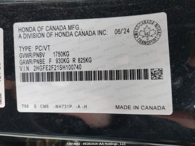 Honda Civic Lx 2025 2HGFE2F21SH100740 Image 9