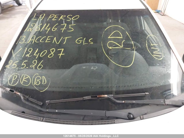 Продаж на аукціоні авто 2013 Hyundai Accent Gls/gs, vin: KMHCT5AE1DU124087, номер лоту: 12614675