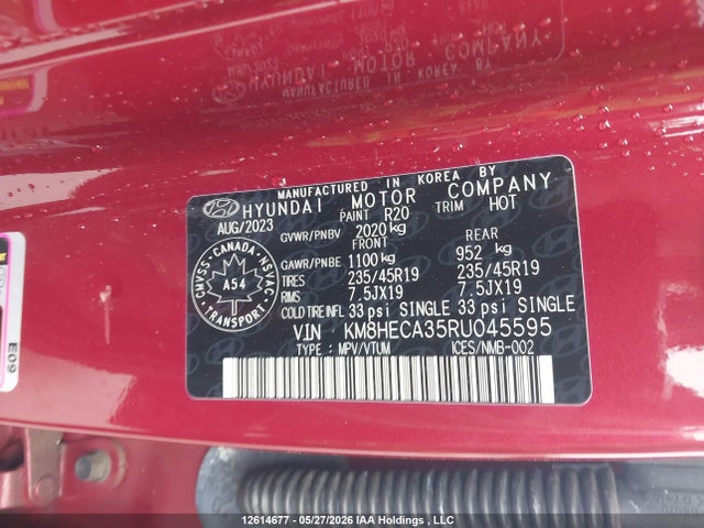Продаж на аукціоні авто 2024 Hyundai Kona Limited, vin: KM8HECA35RU045595, номер лоту: 12614677