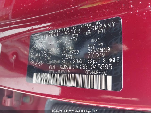 Продаж на аукціоні авто 2024 Hyundai Kona Limited, vin: KM8HECA35RU045595, номер лоту: 12614677