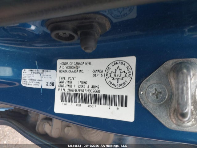 2HGFB2F51FH032660 Honda CIVIC EX