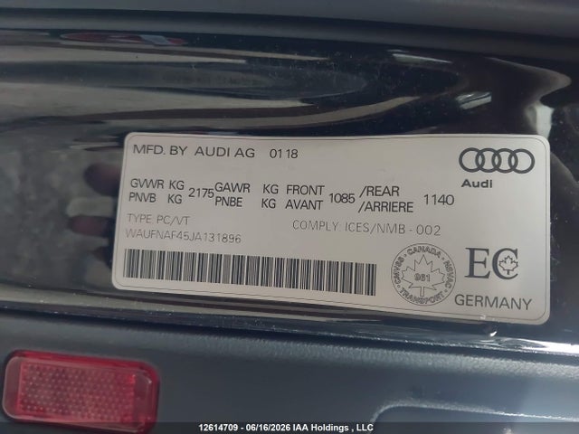 Audi A4 2.0t Technik 2018 WAUFNAF45JA131896 Image 9