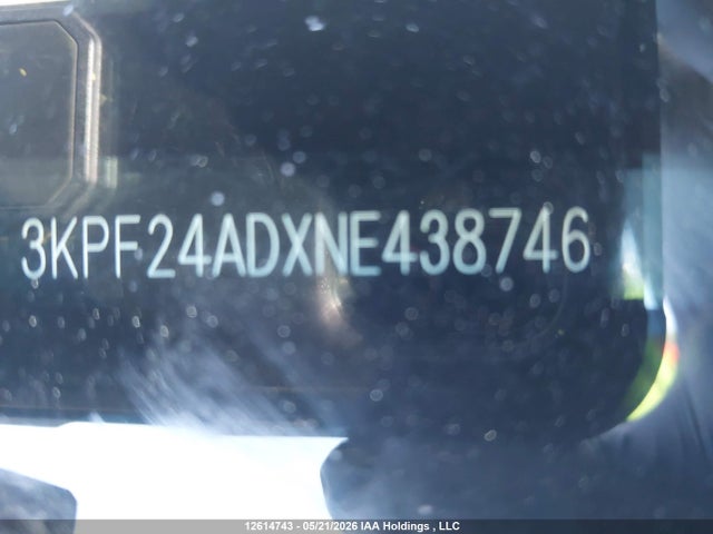 12614743 :رقم المزاد ، 3KPF24ADXNE438746 vin ، 2022 Kia Forte Fe/lxs مزاد بيع