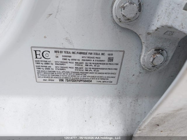 Tesla Model Y Performance 2023 7SAYGDEF6PF584034 Image 15