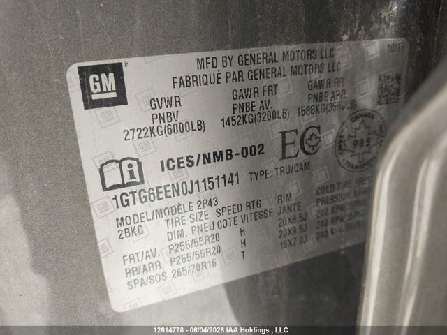 1GTG6EEN0J1151141 GMC Canyon Denali