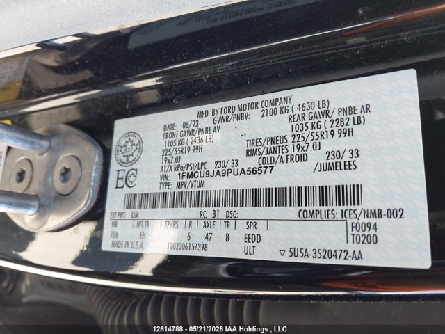 Ford Escape Platinum 2023 1FMCU9JA9PUA56577 Image 9
