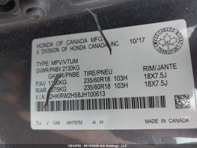 Honda CR-V EX 2018 2HKRW2H58JH100613 Image 18
