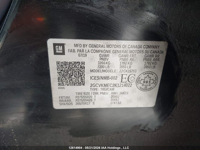 Продаж на аукціоні авто 2019 Chevrolet Silverado Ld K1500 Custom, vin: 2GCVKMEC2K1214022, номер лоту: 12614904