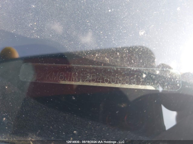 2006 Hyundai Tucson Gl მანქანა იყიდება აუქციონზე, vin: KM8JM12B46U333781, აუქციონის ნომერი: 12614930