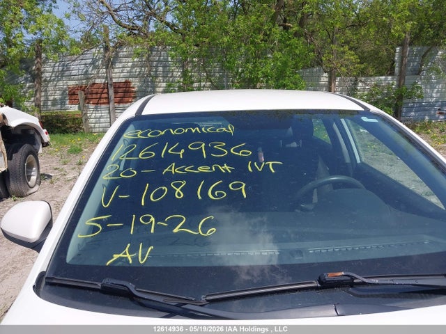12614936 :رقم المزاد ، 3KPC25A64LE108169 vin ، 2020 Hyundai Accent Preferred Auto Ivt مزاد بيع