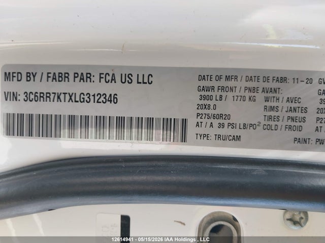 RAM 1500 Classic St 2020 3C6RR7KTXLG312346 Image 18