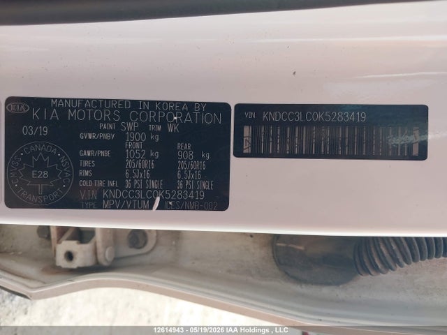 Aukcja sprzedaży 2019 Kia Niro Ex/ex Premium, vin: KNDCC3LC0K5283419, numer aukcji: 12614943