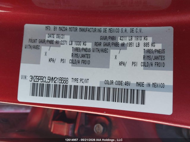 Mazda Mazda3 Gs 2021 3MZBPBCL5MM216688 Image 19