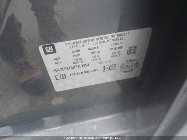 Chevrolet MALIBU LT 2017 1G1ZE5ST5HF251854 Image 9