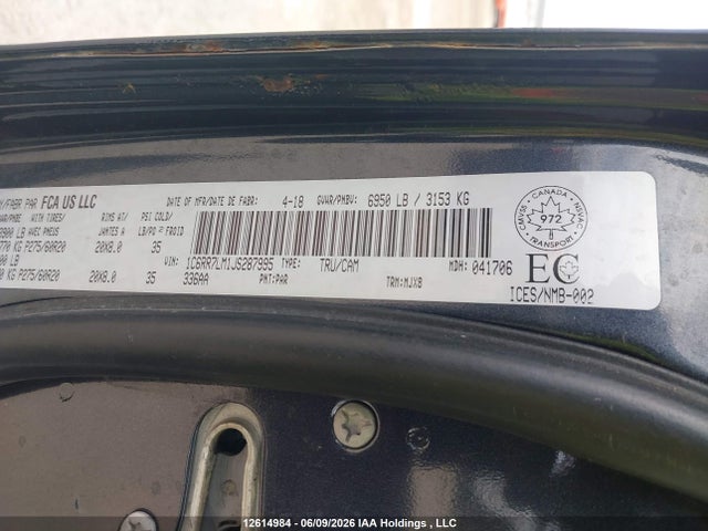 Dodge RAM 1500 2018 1C6RR7LM1JS287995 Image 9