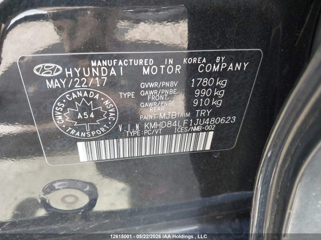 Aukcja sprzedaży 2018 Hyundai Elantra Sel/value/limited, vin: KMHD84LF1JU480623, numer aukcji: 12615001