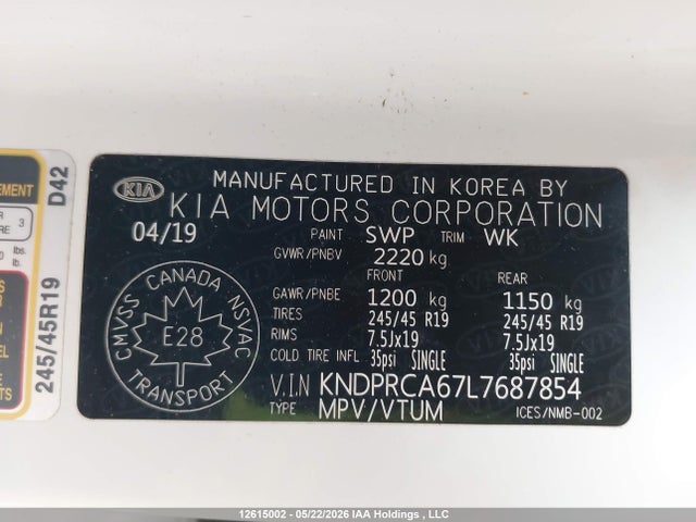 KIA Sportage Sx 2020 KNDPRCA67L7687854 Image 9