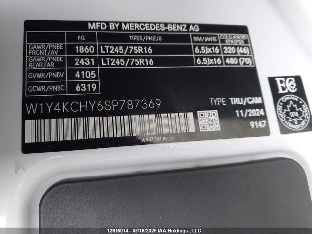 W1Y4KCHY6SP787369 Mercedes-Benz Sprinter 2500