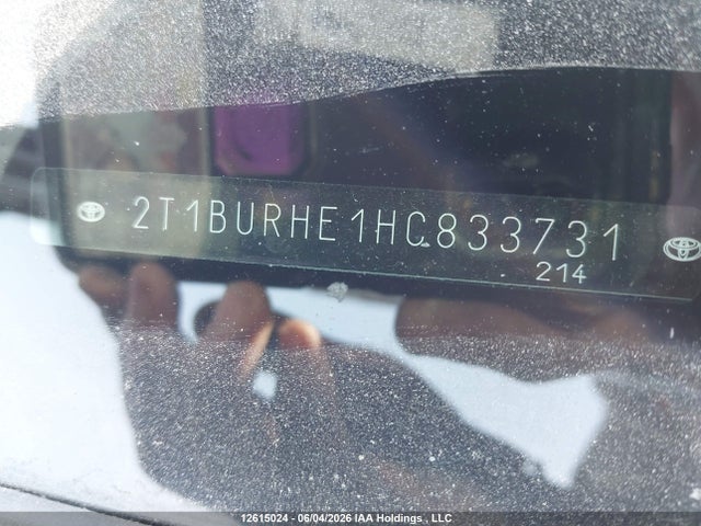 2T1BURHE1HC833731 Toyota Corolla L/le/xle/se/xse