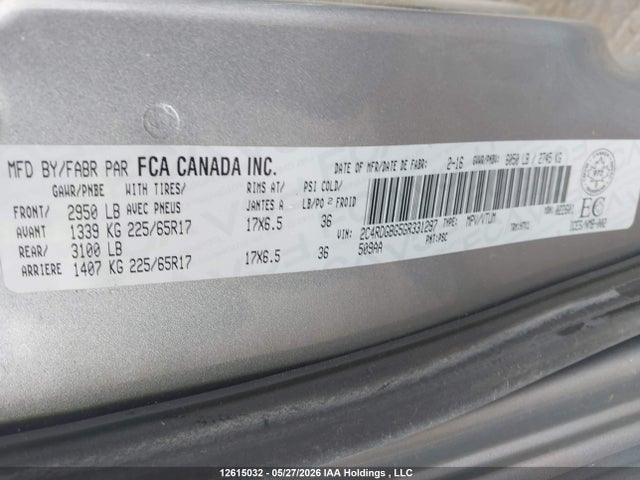Продажа на аукционе авто 2016 Dodge Grand Caravan Se, vin: 2C4RDGBG5GR331297, номер лота: 12615032