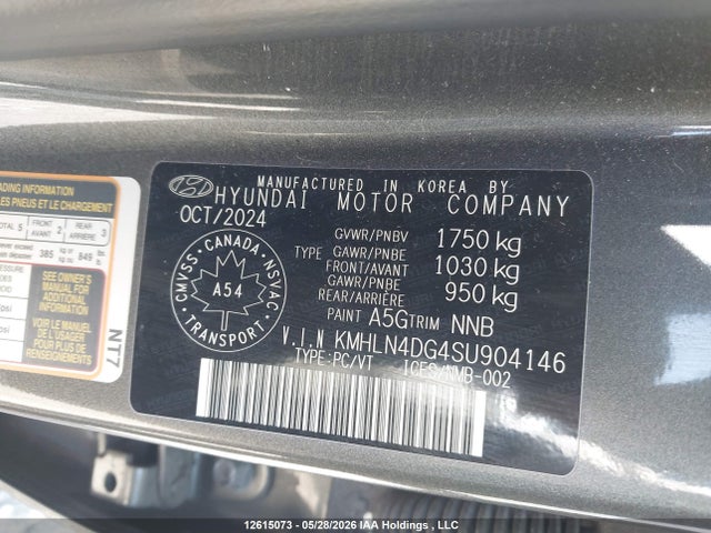 Aukcja sprzedaży 2025 Hyundai Elantra Luxury, vin: KMHLN4DG4SU904146, numer aukcji: 12615073