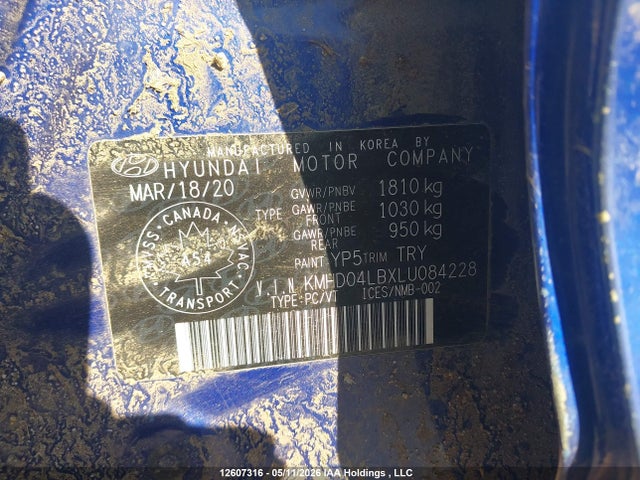 KMHD04LBXLU084228 Hyundai Elantra Sport Manual