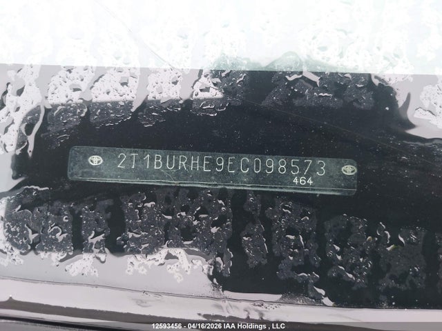 2014 Toyota Corolla S მანქანა იყიდება აუქციონზე, vin: 2T1BURHE9EC098573, აუქციონის ნომერი: 12593456