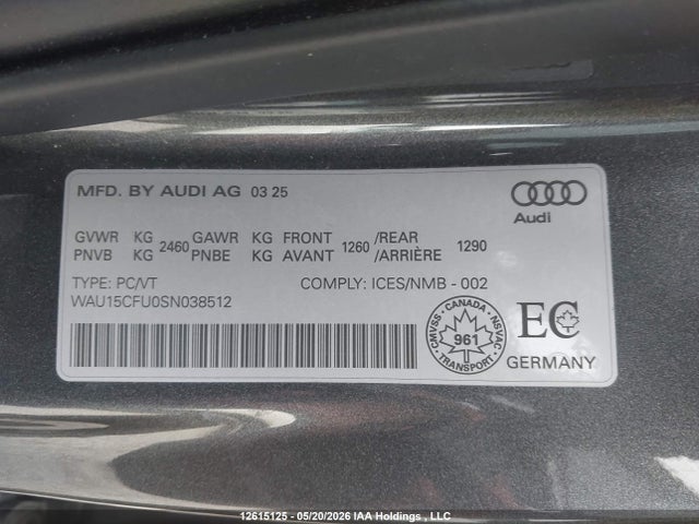 Audi New S5 3.0t Technik 2025 WAU15CFU0SN038512 Image 21