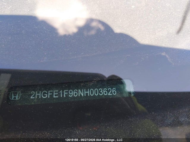 Aukcja sprzedaży 2022 Honda Civic Touring, vin: 2HGFE1F96NH003626, numer aukcji: 12615150