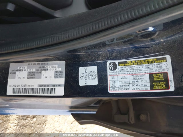 2020 Mazda 6 Grand Touring Reserve მანქანა იყიდება აუქციონზე, vin: JM1GL1WY1L1521476, აუქციონის ნომერი: 12615165