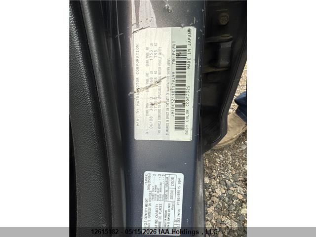Aukcja sprzedaży 2008 Mazda 3 I, vin: JM1BK32F181179399, numer aukcji: 12615182
