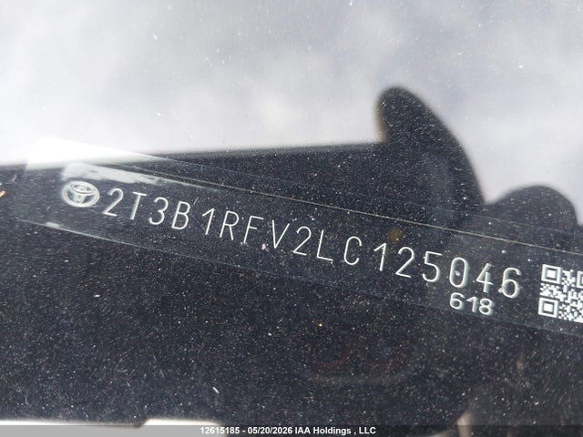 Aukcja sprzedaży 2020 Toyota Rav4 Le, vin: 2T3B1RFV2LC125046, numer aukcji: 12615185
