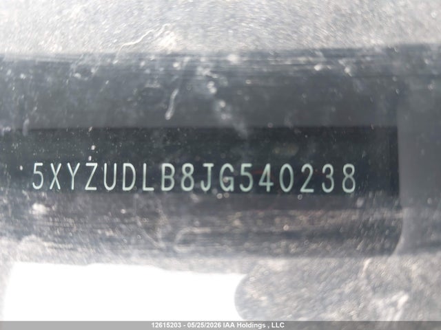 12615203 :رقم المزاد ، 5XYZUDLB8JG540238 vin ، 2018 Hyundai Santa Fe Sport مزاد بيع
