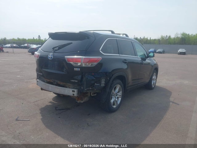2014 Toyota Highlander Hybrid Limited მანქანა იყიდება აუქციონზე, vin: 5TDDCRFH2ES005019, აუქციონის ნომერი: 12615217