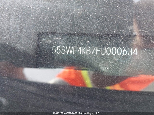 Auction sale of the 2015 Mercedes-benz C 300 4matic, vin: 55SWF4KB7FU000634, lot number: 12615260