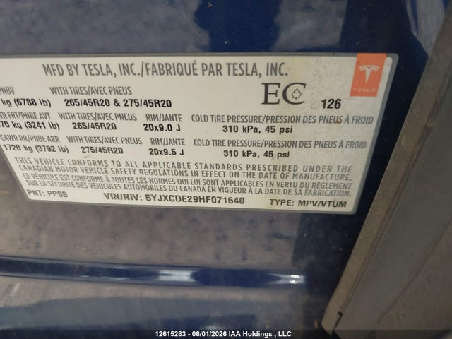 Tesla MODEL X 2017 5YJXCDE29HF071640 Image 18