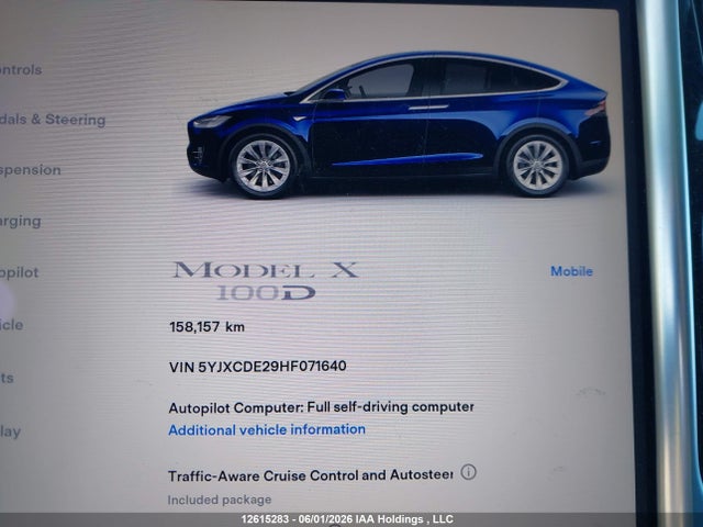 Tesla MODEL X 2017 5YJXCDE29HF071640 Image 7