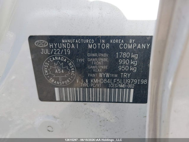 Продаж на аукціоні авто 2020 Hyundai Elantra Preferred With Sun And Safety Package Auto Ivt, vin: KMHD84LF5LU979198, номер лоту: 12615297