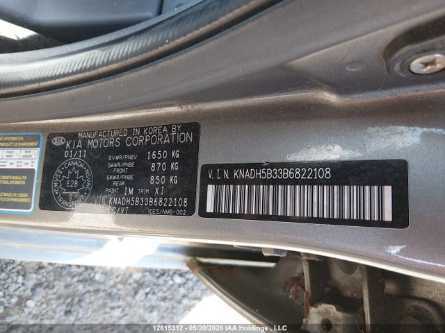 Продаж на аукціоні авто 2011 Kia Rio Lx/sx, vin: KNADH5B33B6822108, номер лоту: 12615312
