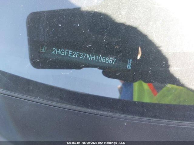 Aukcja sprzedaży 2022 Honda Civic, vin: 2HGFE2F37NH106667, numer aukcji: 12615349